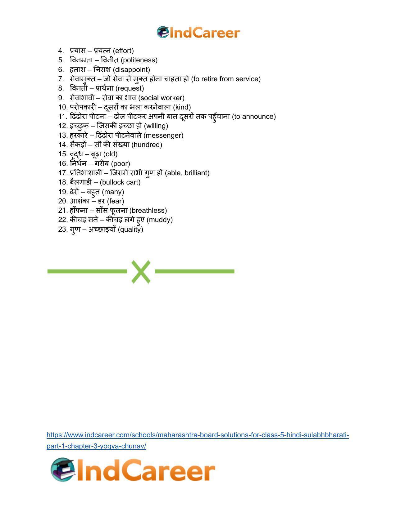 Maharashtra Board Solutions for Class 5- Hindi Sulabhbharati (Part 1): Chapter 3- योग्य चुनाव - Page 10