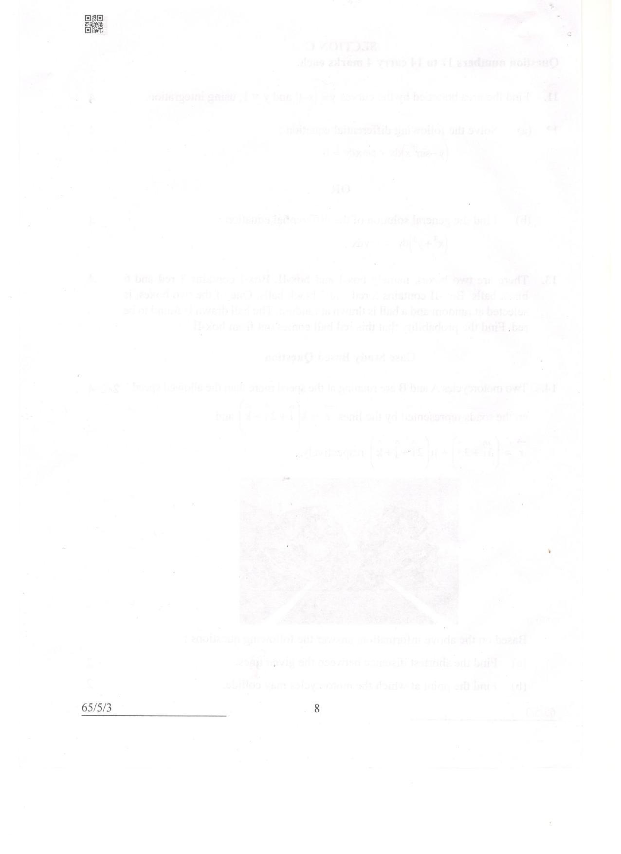 CBSE Class 12 65-5-3 Mathematics 2022 Question Paper - Page 8