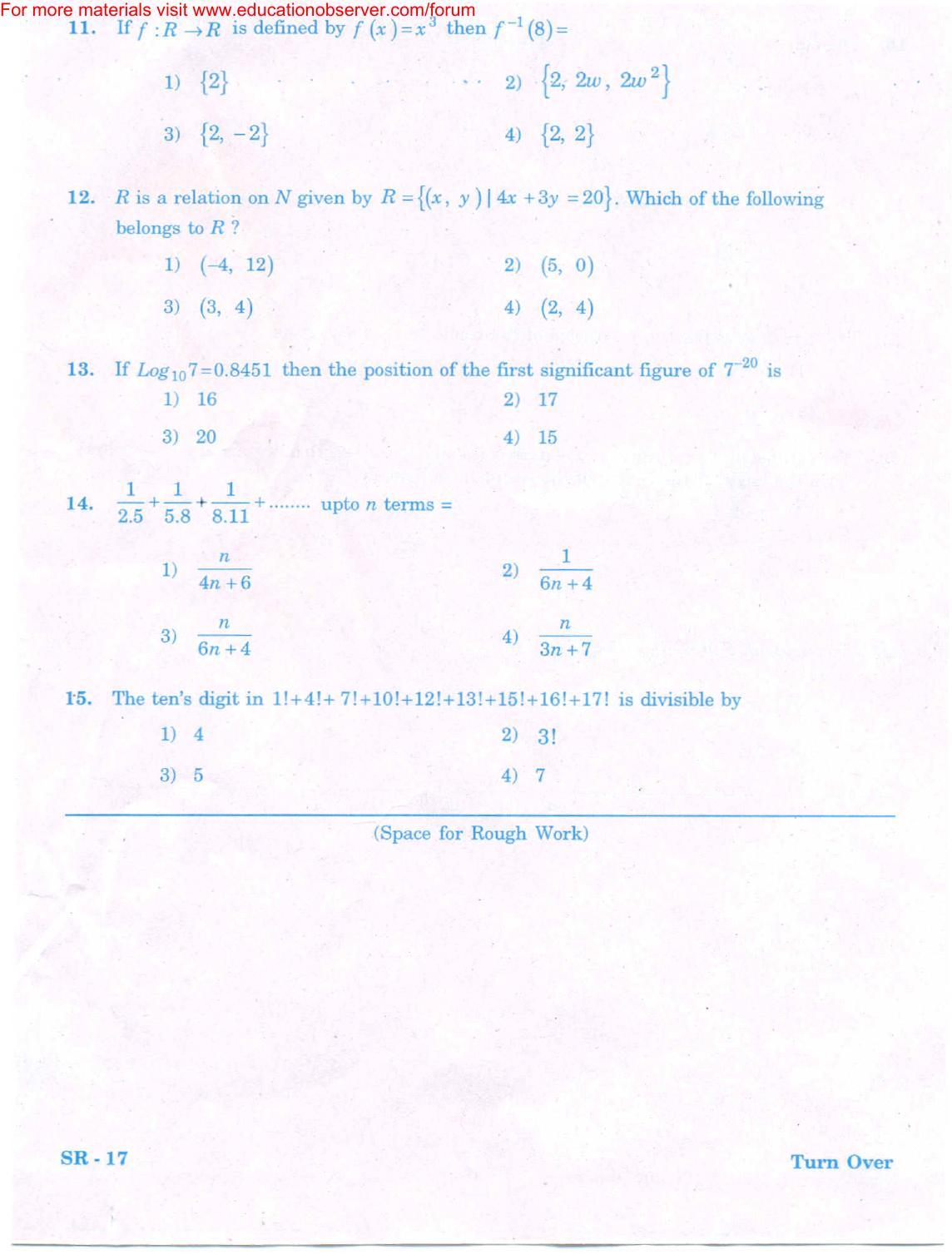 KEAM Paper II 2008 Question Paper - Page 4