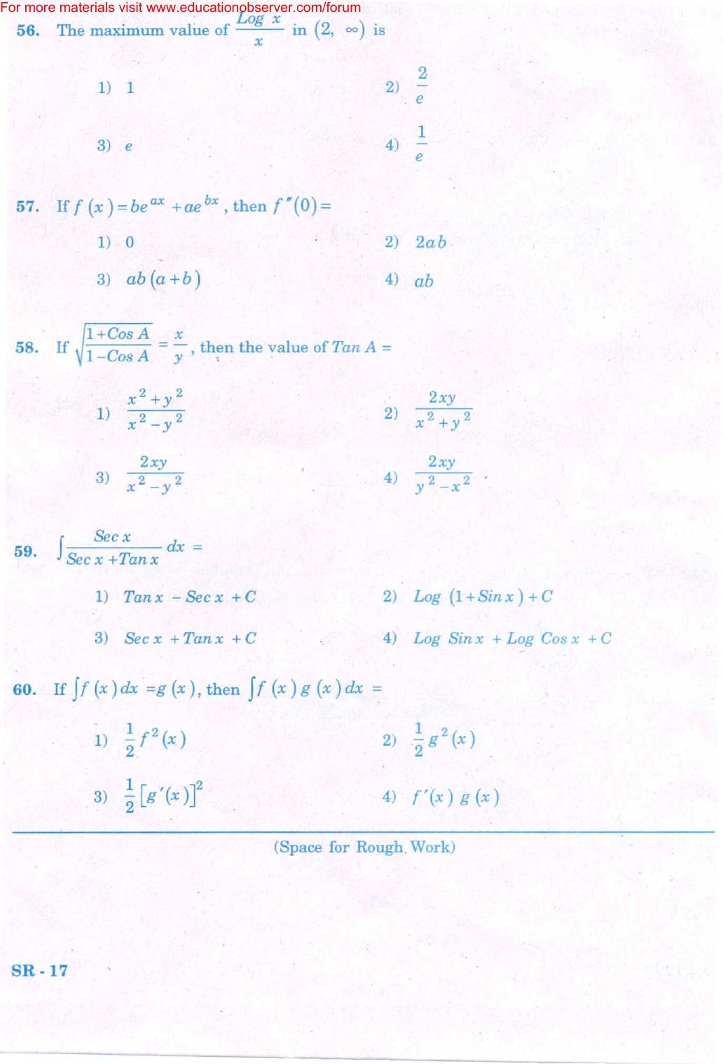 KEAM Paper II 2008 Question Paper - Page 13