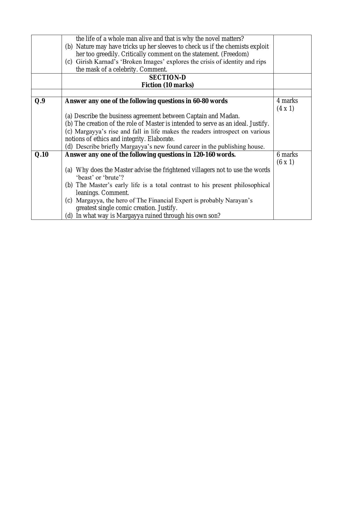 CBSE Class 12 English Elective Skill Education-Sample Paper 2019-20 - Page 6