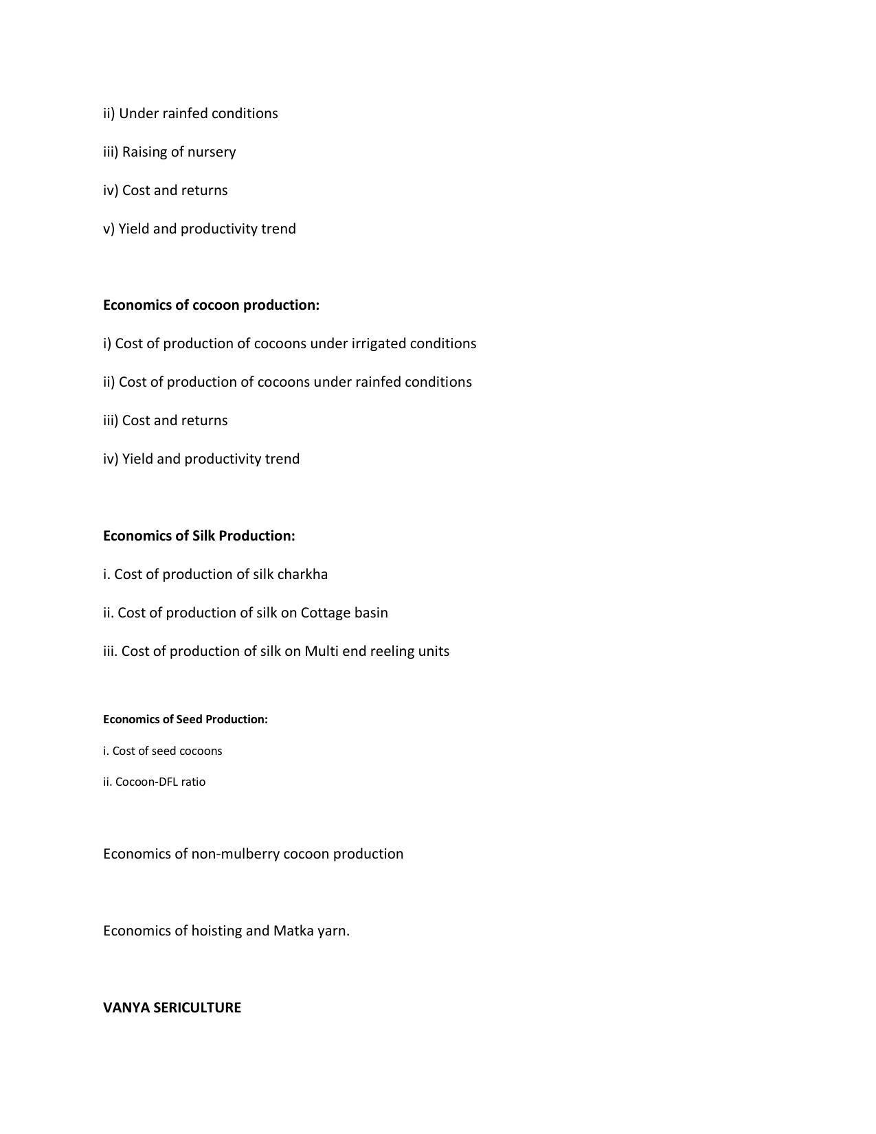 AP RCET Sericulture Syllabus - Page 17