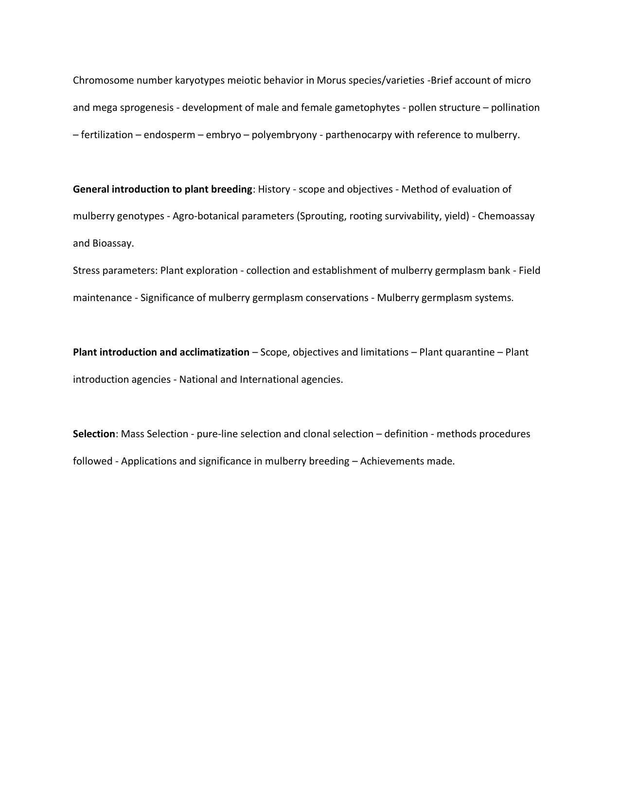 AP RCET Sericulture Syllabus - Page 19