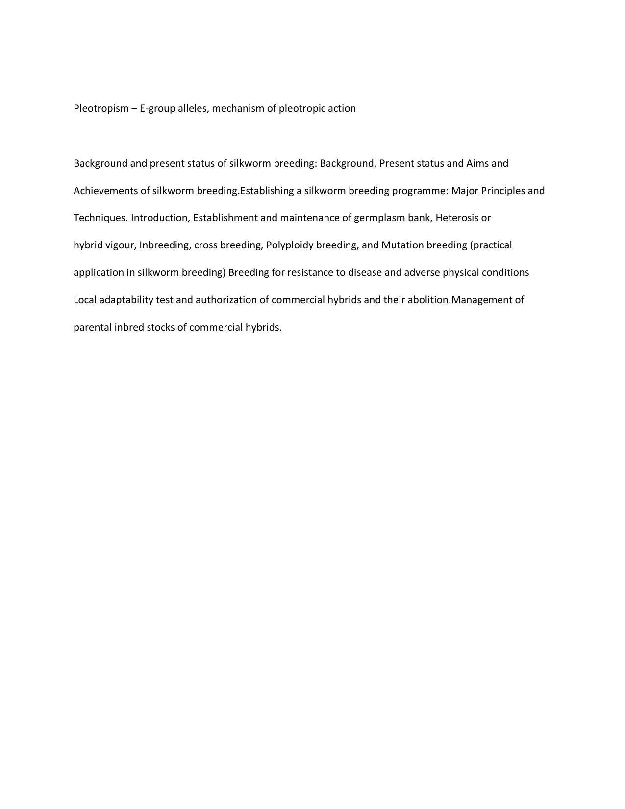 AP RCET Sericulture Syllabus - Page 26