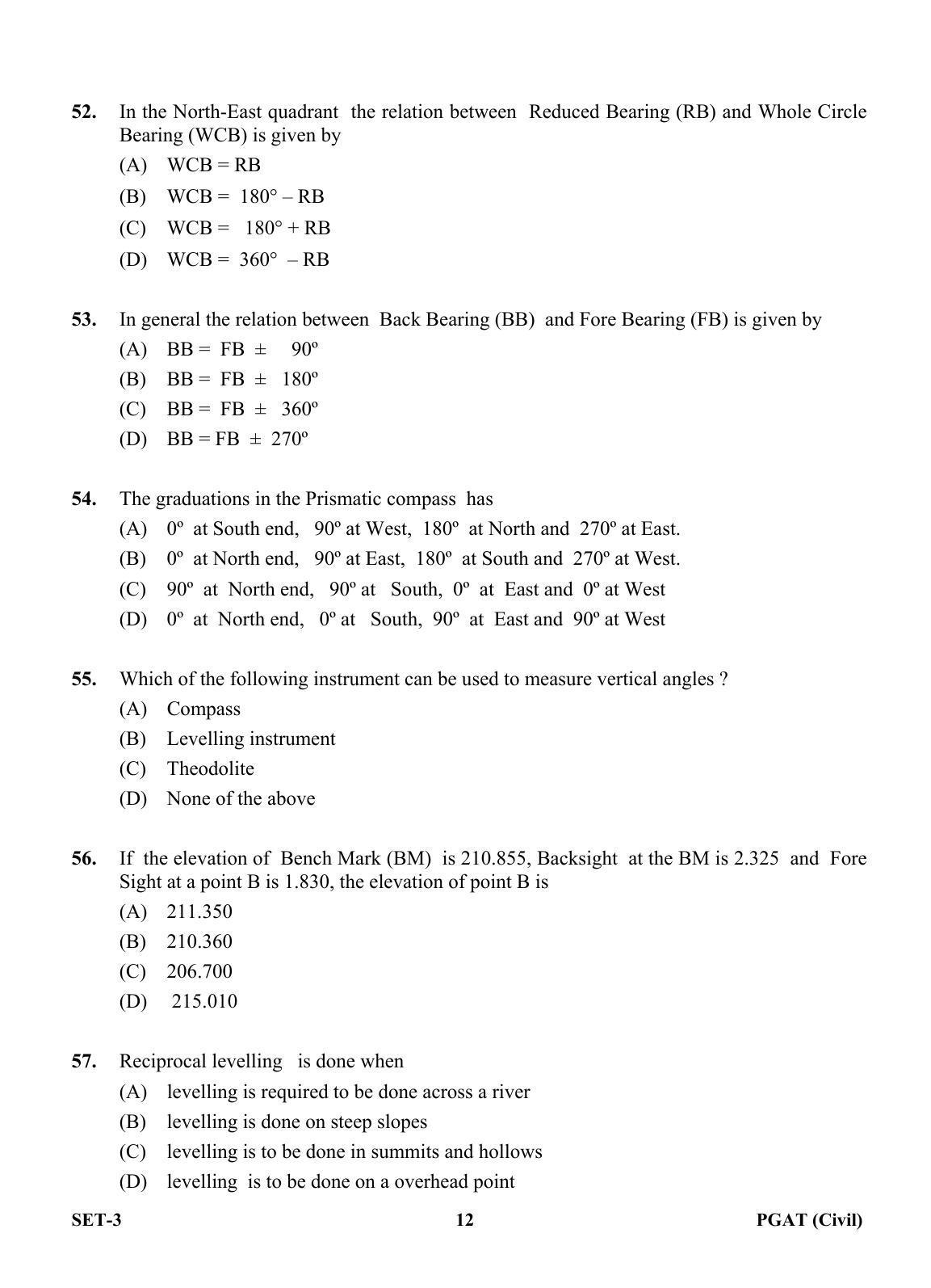 OJEE PGAT 2013 Civil Set 3 Question Paper - Page 11