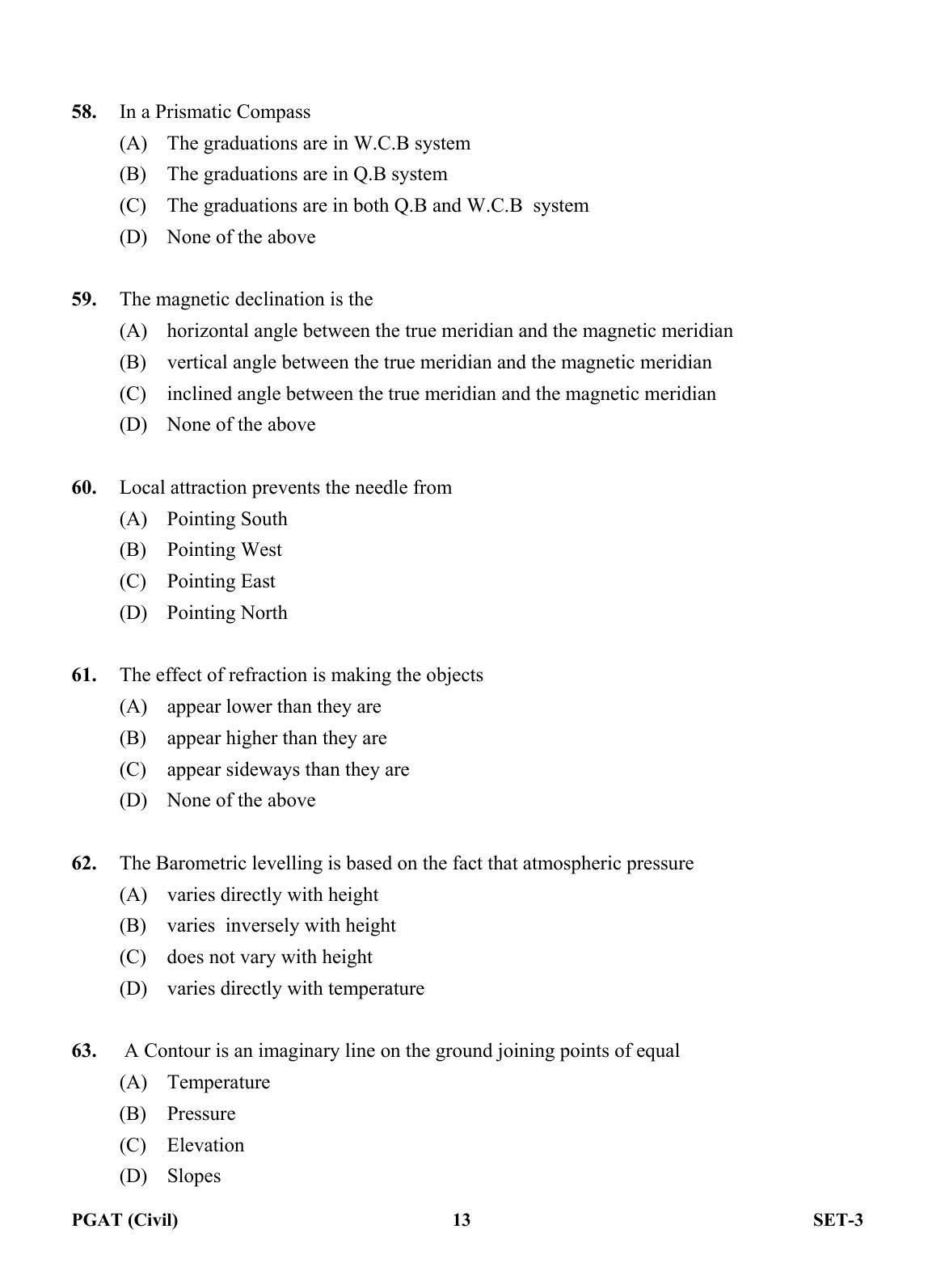 OJEE PGAT 2013 Civil Set 3 Question Paper - Page 12