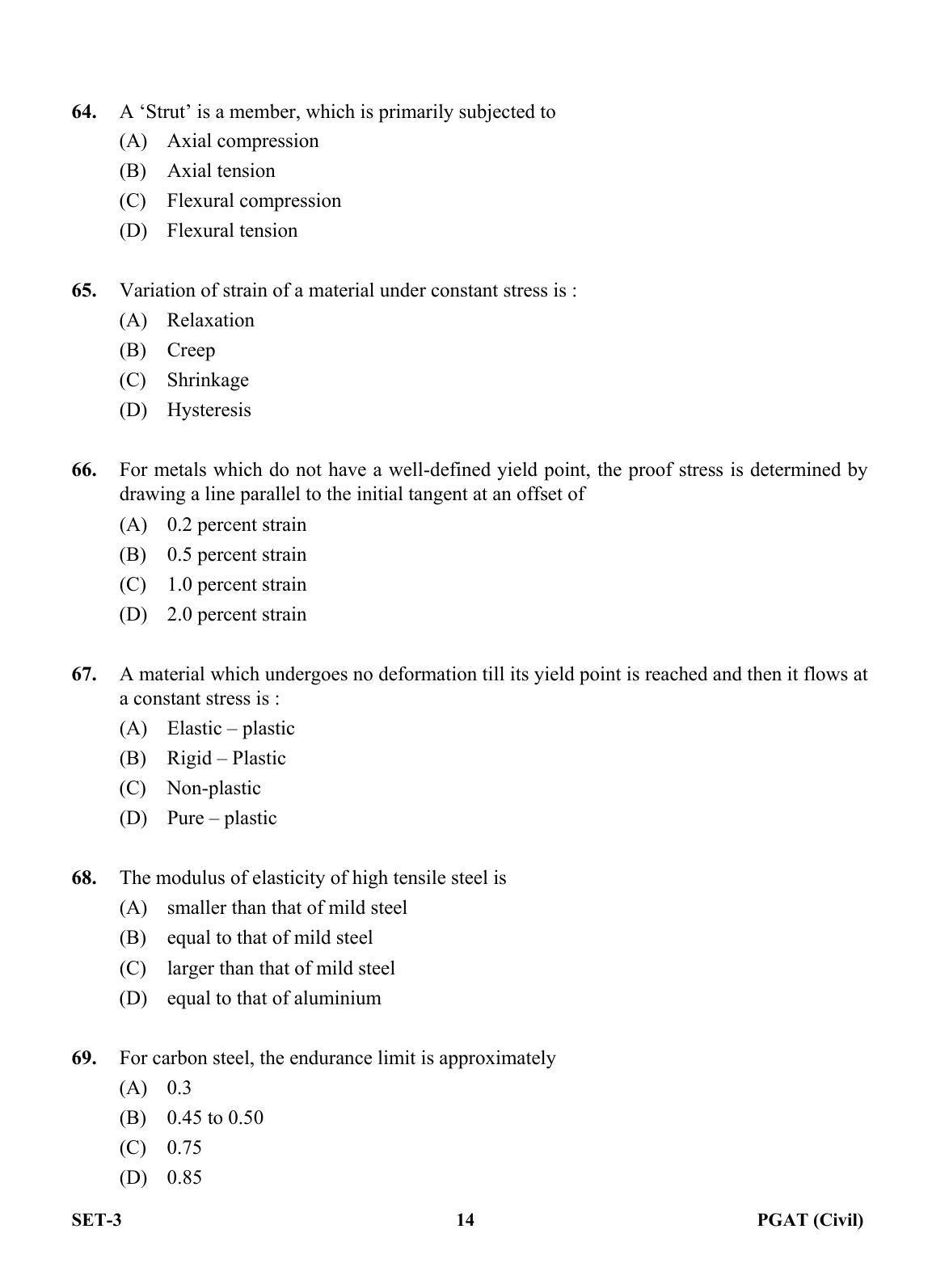 OJEE PGAT 2013 Civil Set 3 Question Paper - Page 13