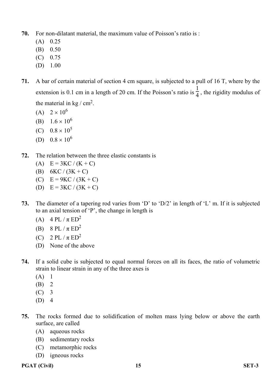 OJEE PGAT 2013 Civil Set 3 Question Paper - Page 14