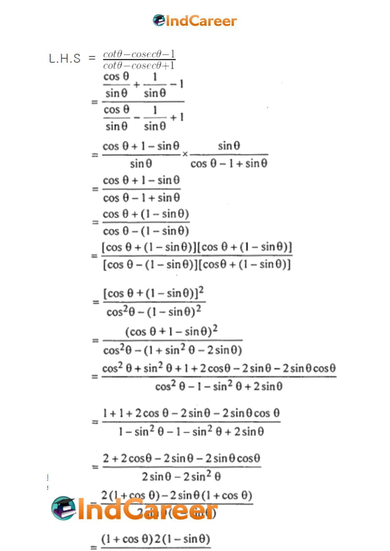 ML Aggarwal Solutions for Class 10 Maths Chapter 18- Trigonometric Identities - Page 39