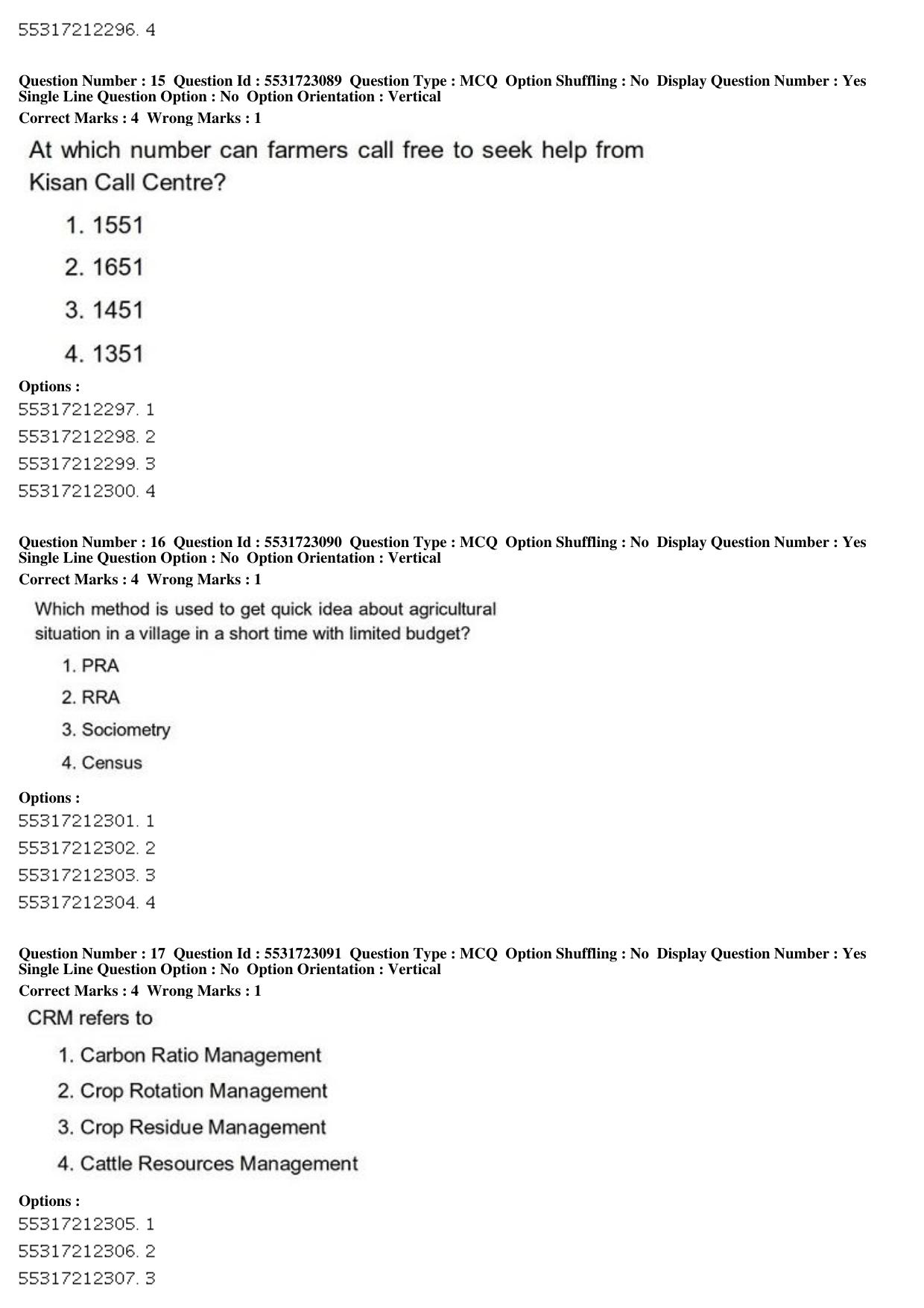 ICAR AIEEA PG 2019 SOCIAL SCIENCES Question Paper - Page 7
