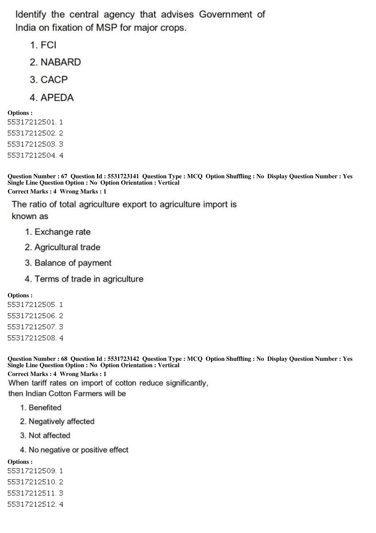 ICAR AIEEA PG 2019 SOCIAL SCIENCES Question Paper - Page 26