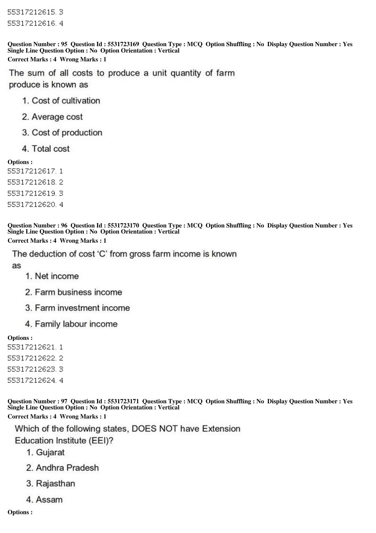 ICAR AIEEA PG 2019 SOCIAL SCIENCES Question Paper - Page 36