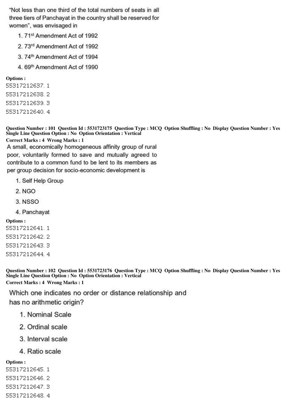 ICAR AIEEA PG 2019 SOCIAL SCIENCES Question Paper - Page 38