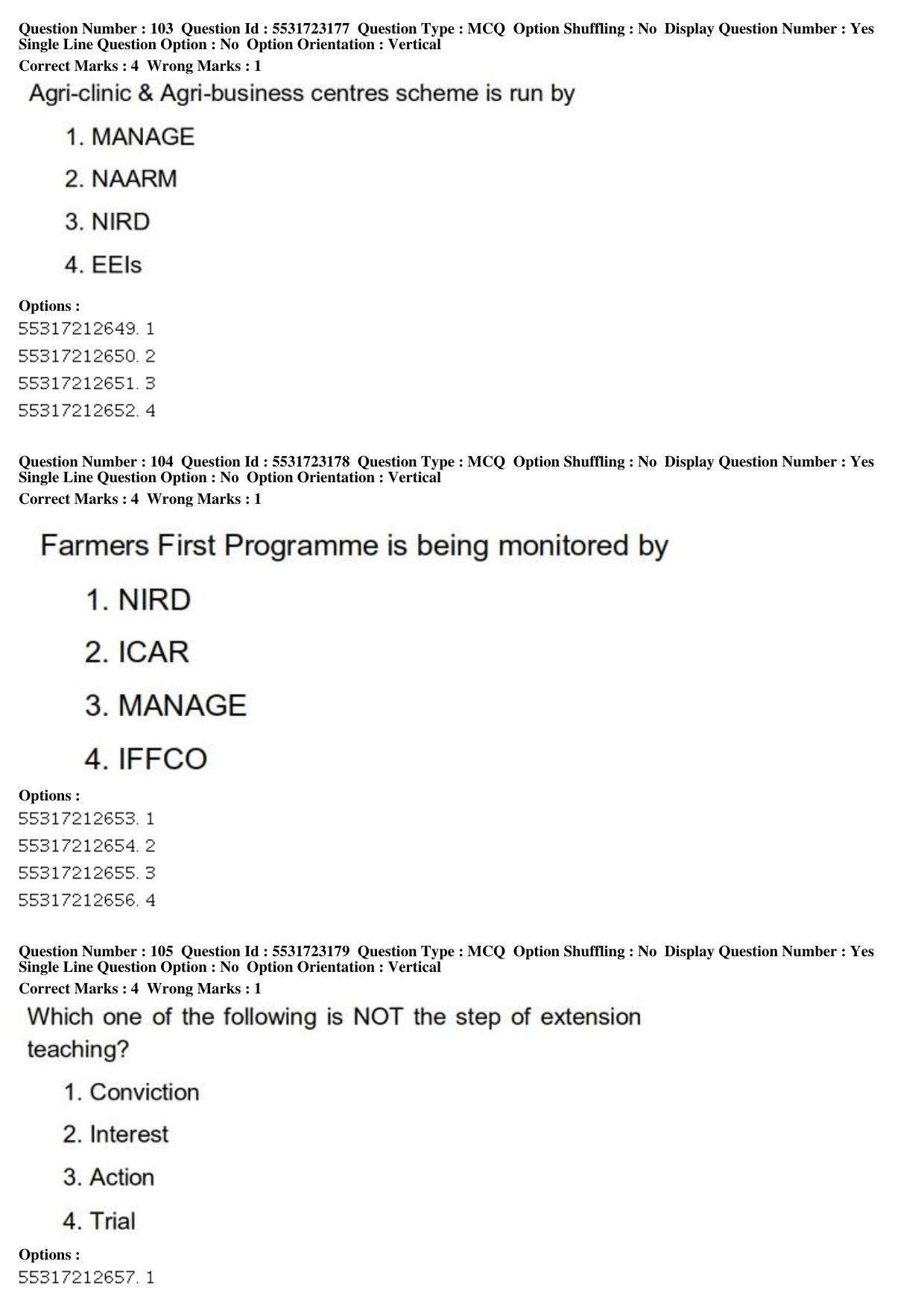 ICAR AIEEA PG 2019 SOCIAL SCIENCES Question Paper - Page 39