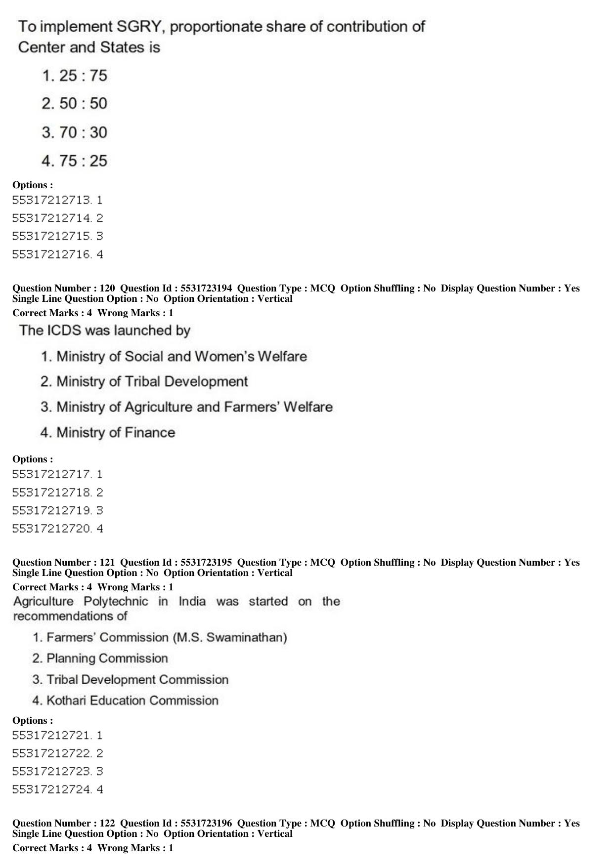 ICAR AIEEA PG 2019 SOCIAL SCIENCES Question Paper - Page 45