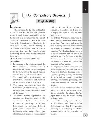 Maharashtra HSC English Syllabus 
