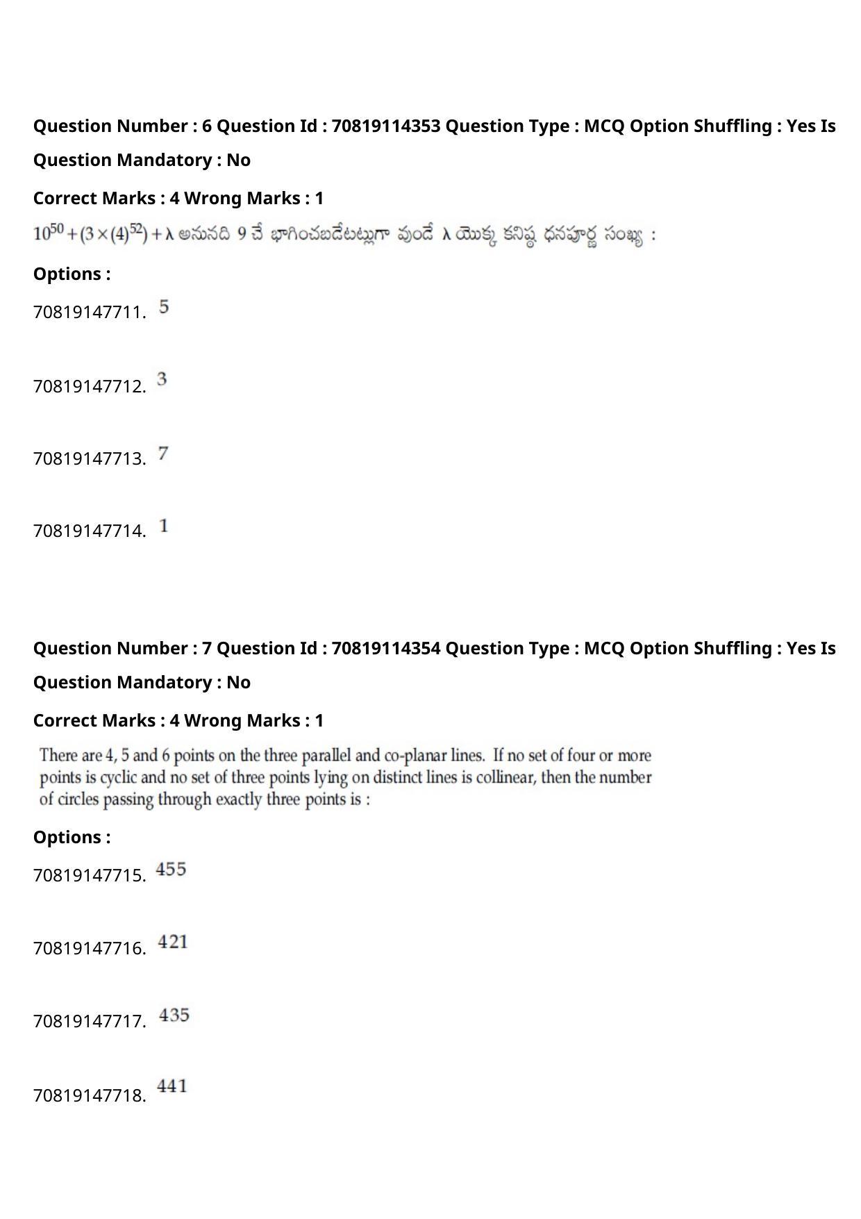 JEE Mains 2021: B.Arch Telugu (Shift 2) 23-02-2021 Question Paper - Page 8