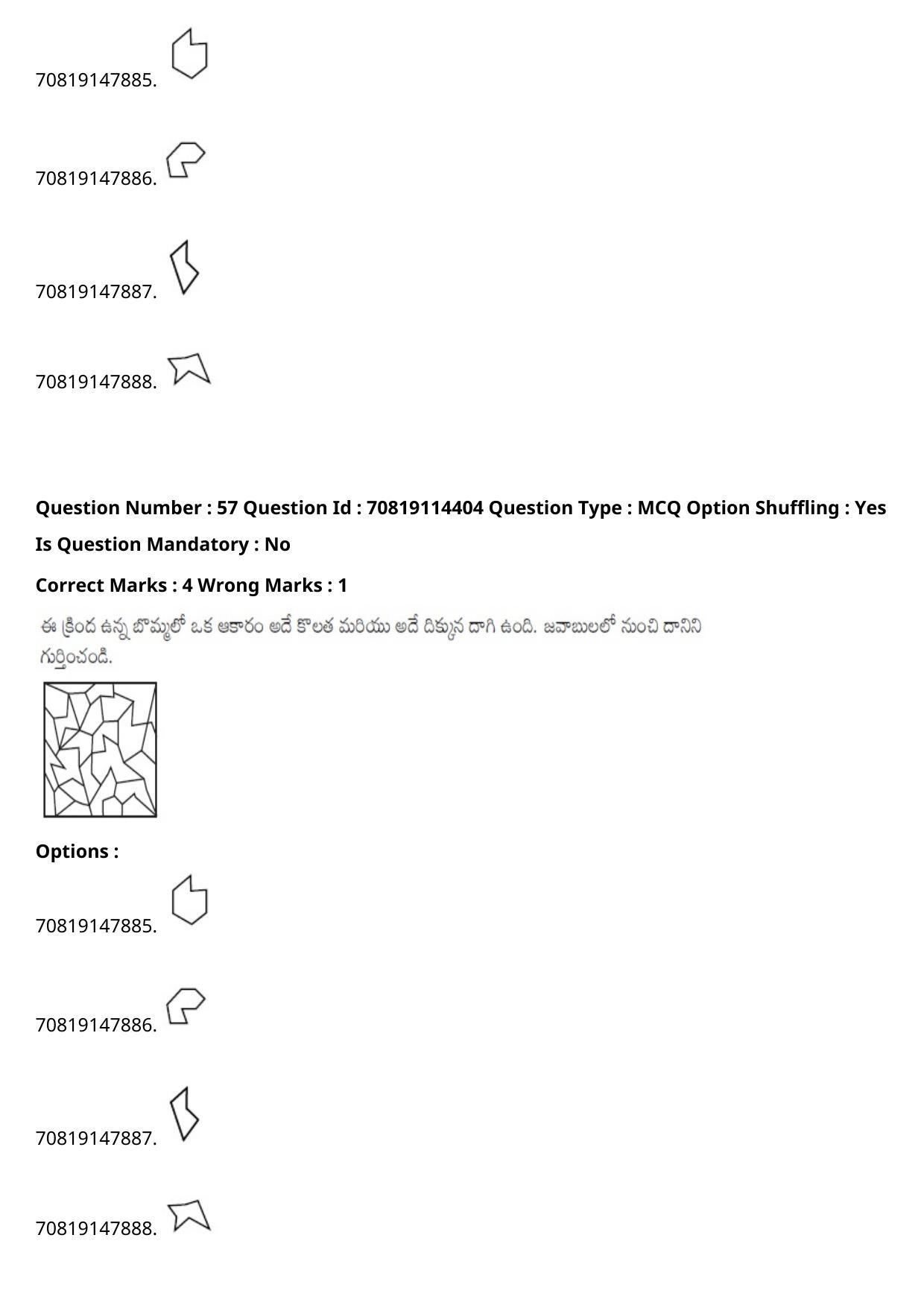 JEE Mains 2021: B.Arch Telugu (Shift 2) 23-02-2021 Question Paper - Page 67