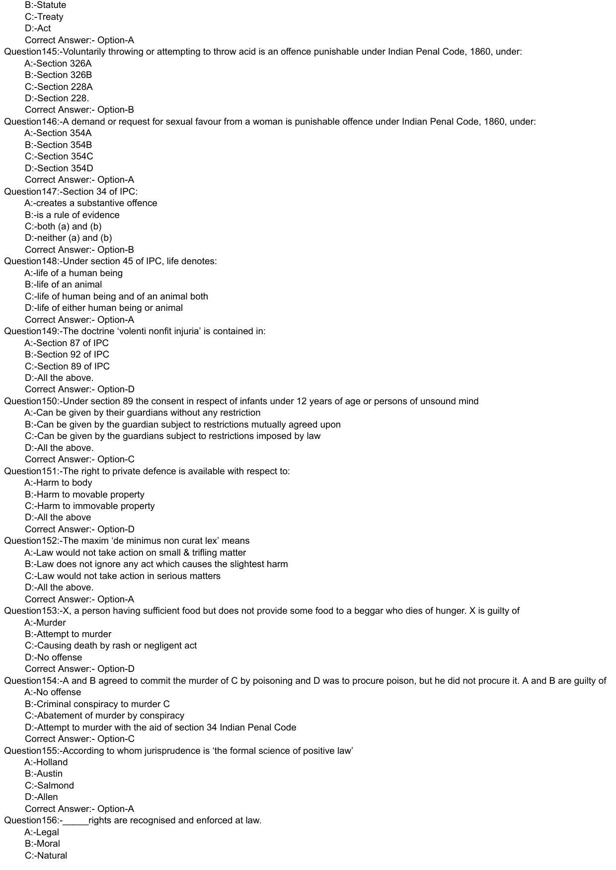Kerala 2021 LLB 3-Year Question Paper with Answer Key - Page 15