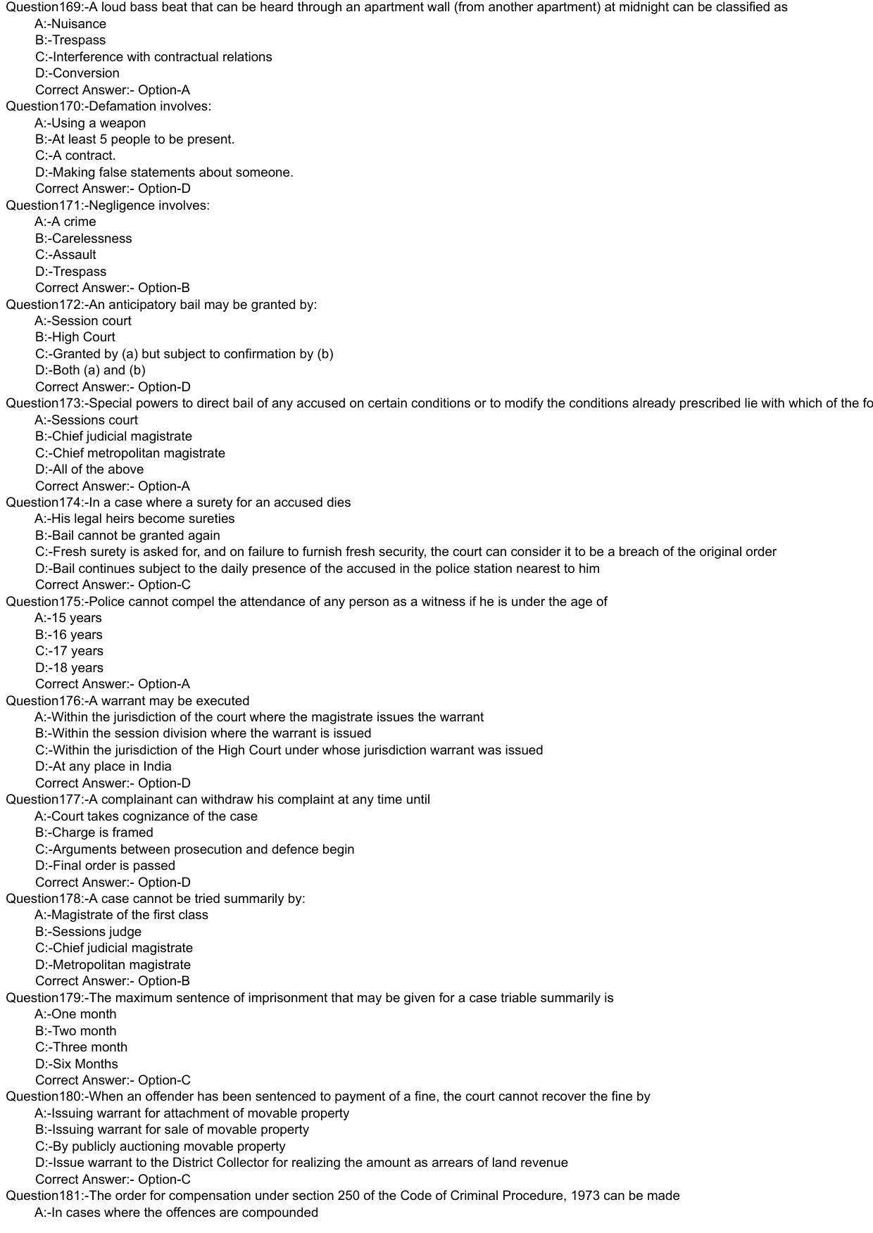 Kerala 2021 LLB 3-Year Question Paper with Answer Key - Page 17