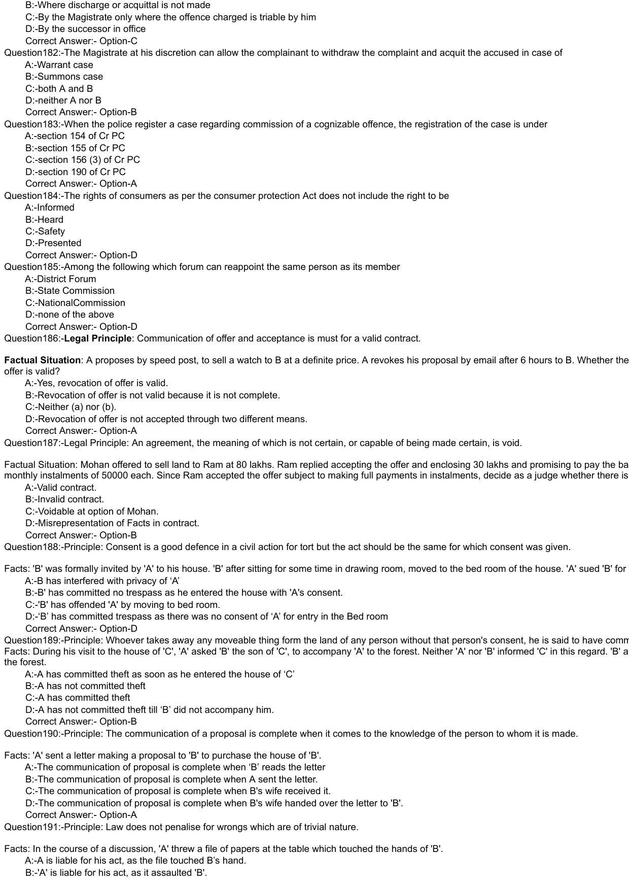 Kerala 2021 LLB 3-Year Question Paper with Answer Key - Page 18
