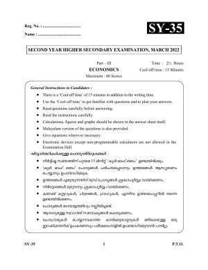 Kerala Plus Two Question Paper 2022 - Economics
