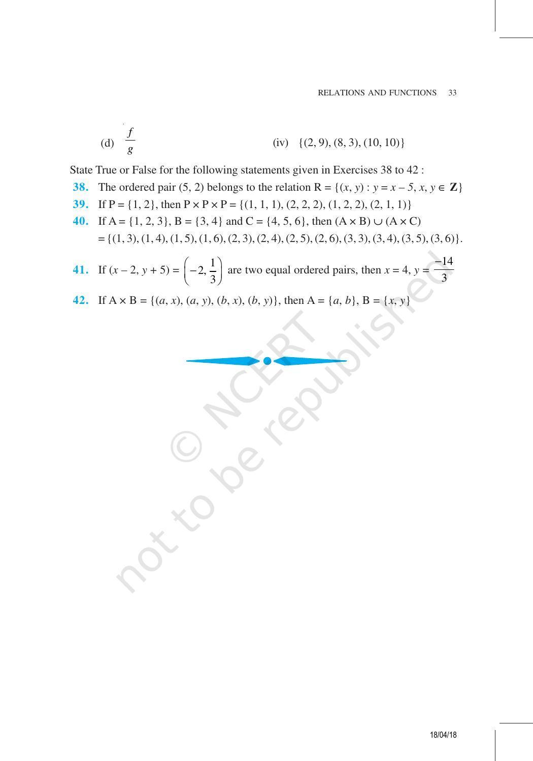 NCERT Exemplar Book for Class 11 Maths: Chapter 2 Relations and Functions - Page 15