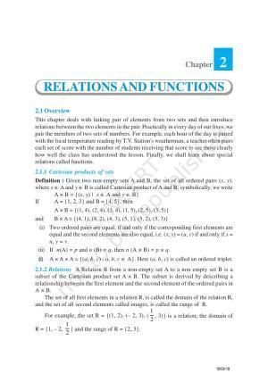 NCERT Exemplar Book for Class 11 Maths: Chapter 2 Relations and Functions