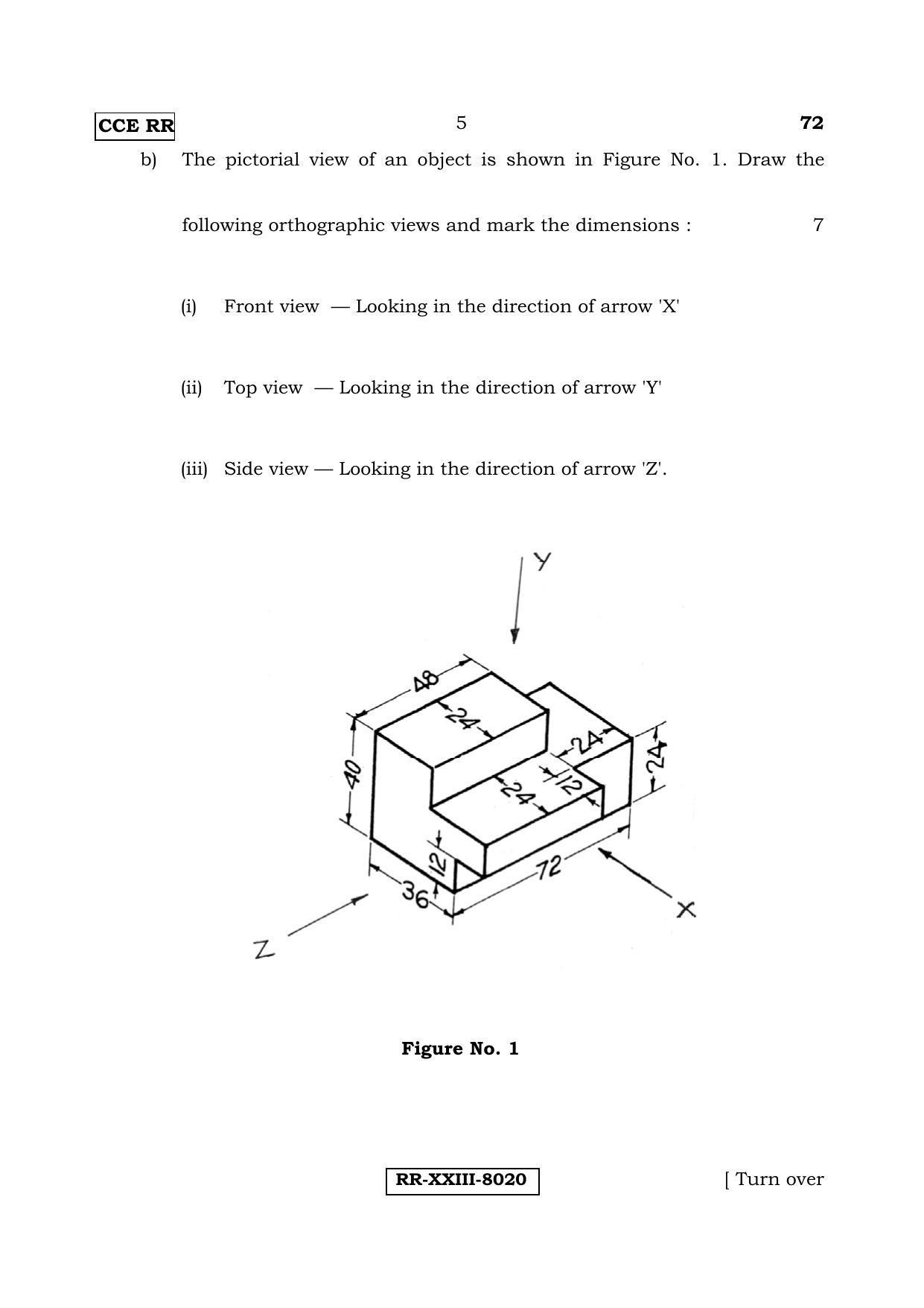 Karnataka SSLC ENGINEERING GRAPHICS - (72 RR_j2) (Supplementary) June 2017 Question Paper - Page 5