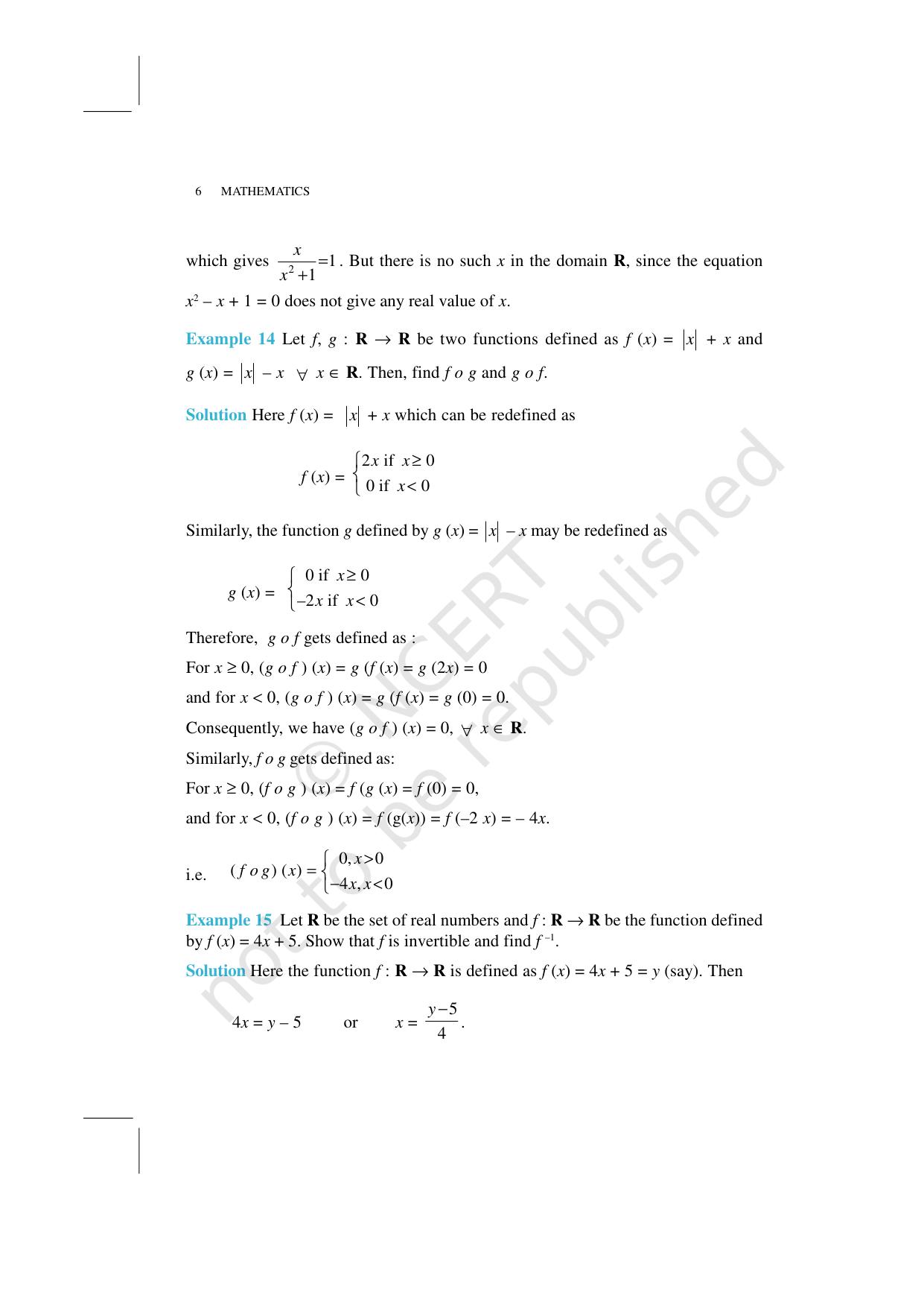 NCERT Exemplar Class 12: Mathematics Unit 1 (Relations And Functions) - Page 6