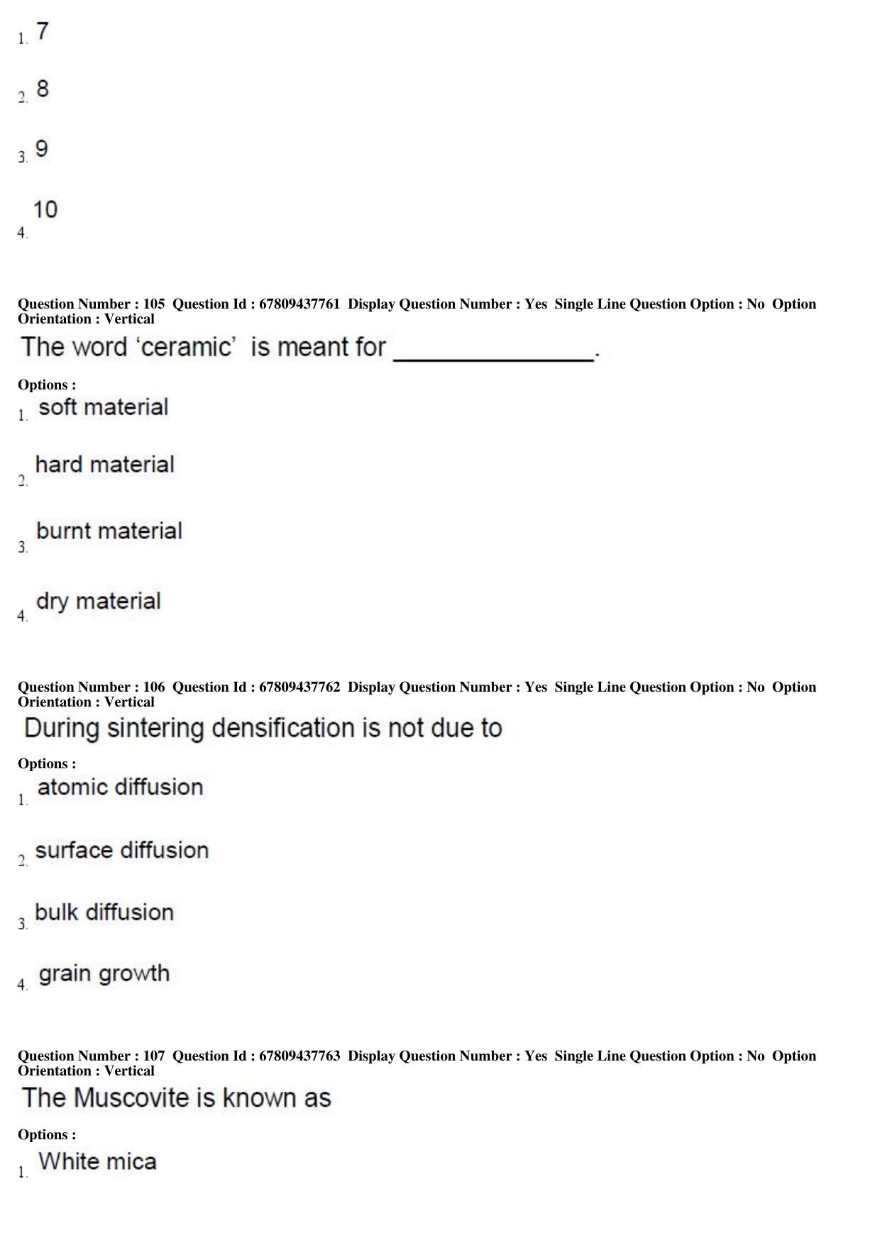 AP ECET 2019 - Ceramic Technology Question Paper With Preliminary Keys Shift1 - Page 37