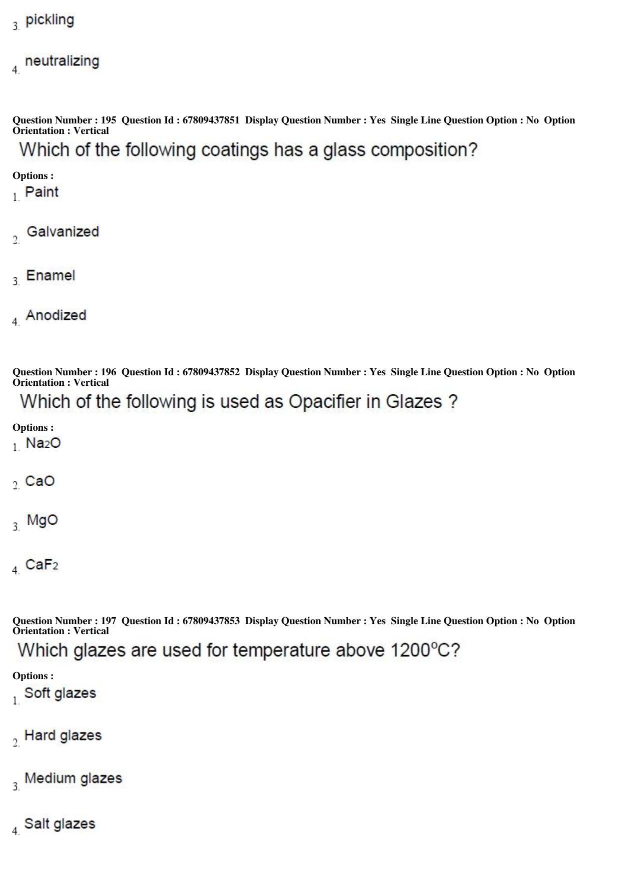 AP ECET 2019 - Ceramic Technology Question Paper With Preliminary Keys Shift1 - Page 65