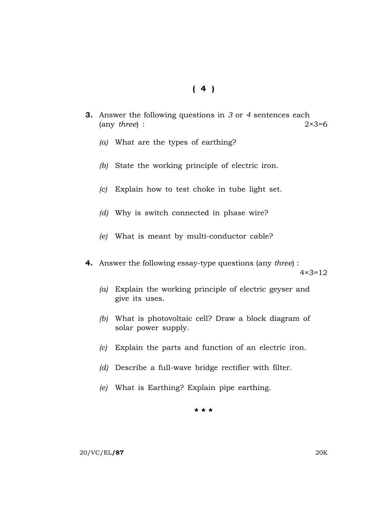 Meghalaya Board (MBOSE) Class 10 ELECTRONICS ( Vocational Course ) 2020 Question Paper - Page 4