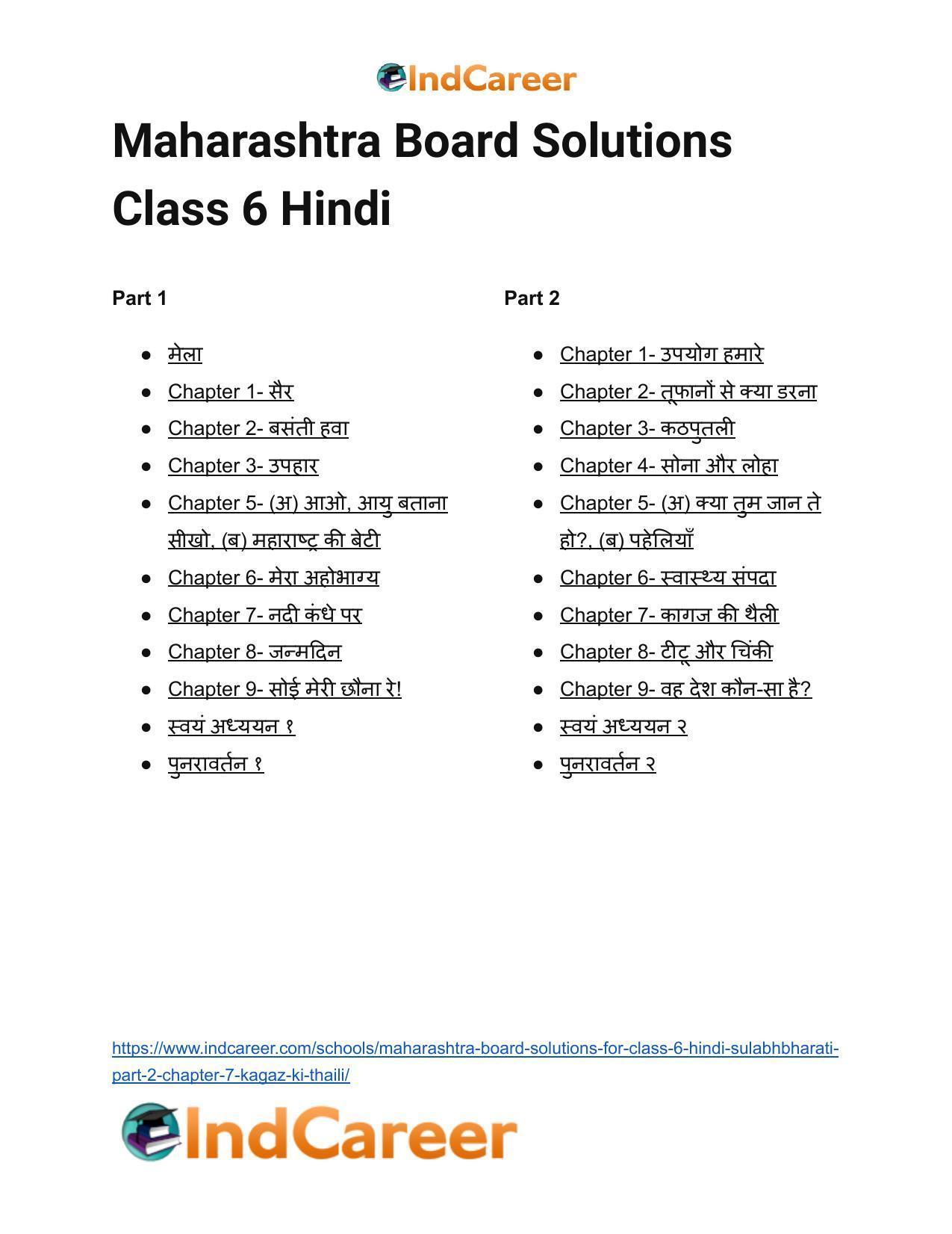 Maharashtra Board Solutions for Class 6- Hindi Sulabhbharati (Part 2): Chapter 8- टीटू और चिंकी - Page 16