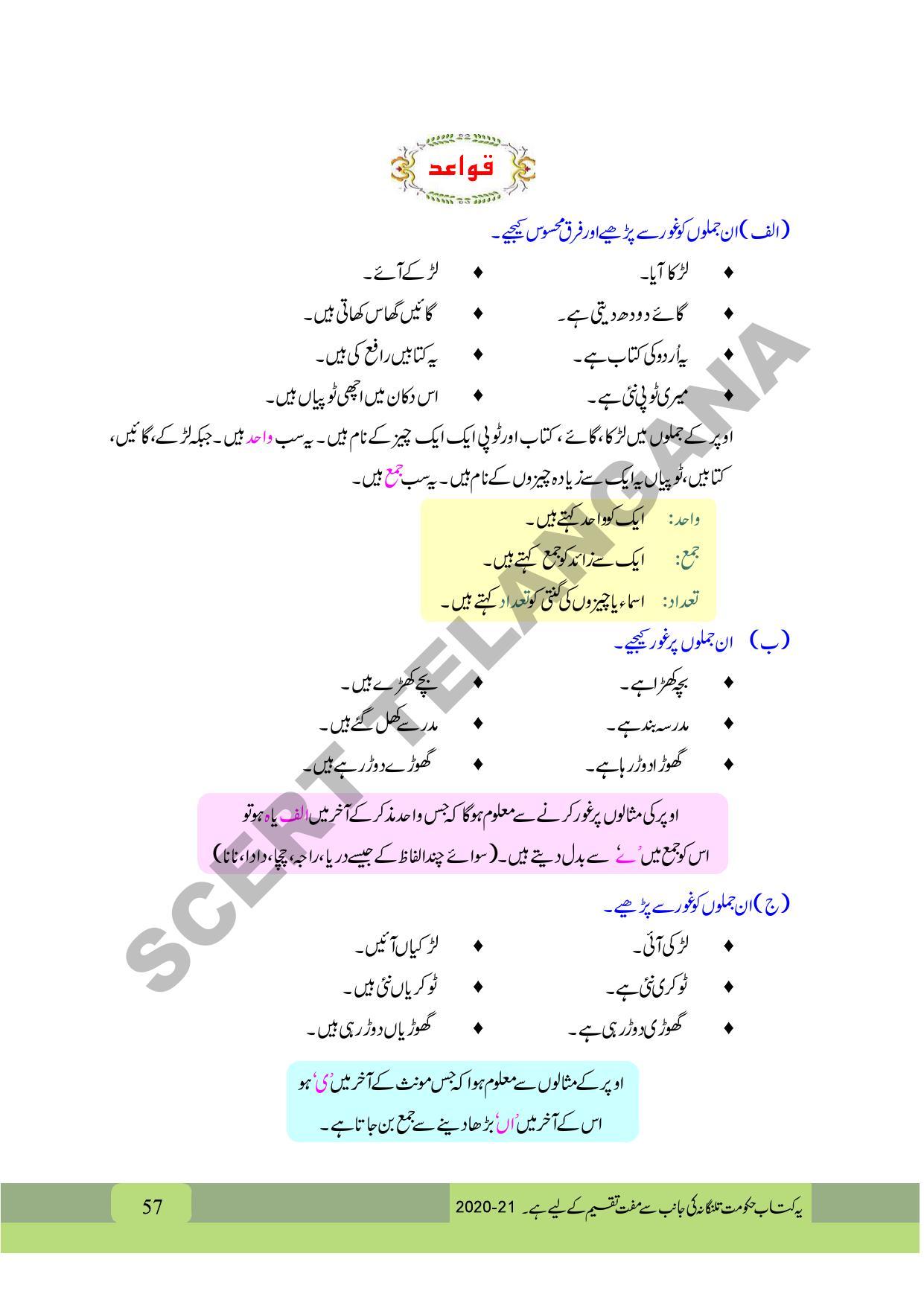 TS SCERT Class 9 First Language (Urdu & Arabic Medium) Text Book - Page 69