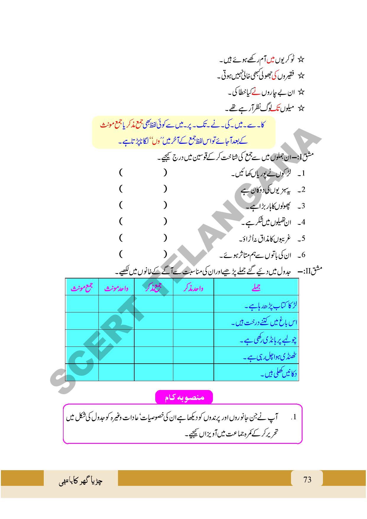 TS SCERT Class 9 First Language (Urdu & Arabic Medium) Text Book - Page 85