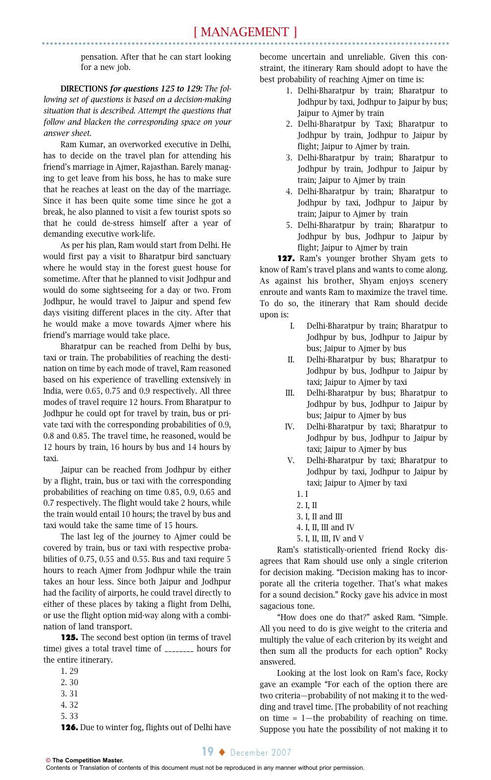 XAT 2007 Question Papers - Page 19