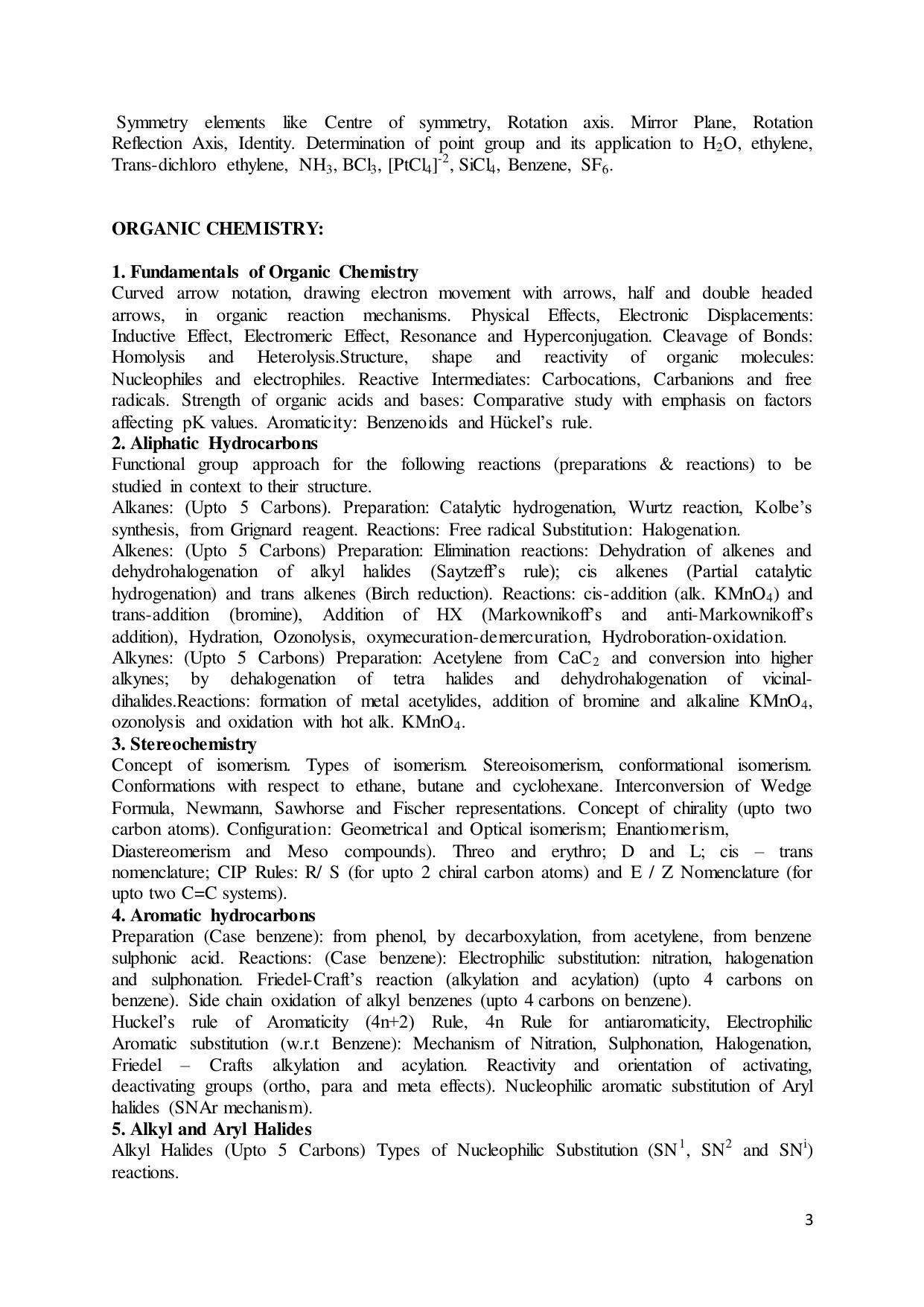 GU ART CDT Chemistry Syllabus - Page 3