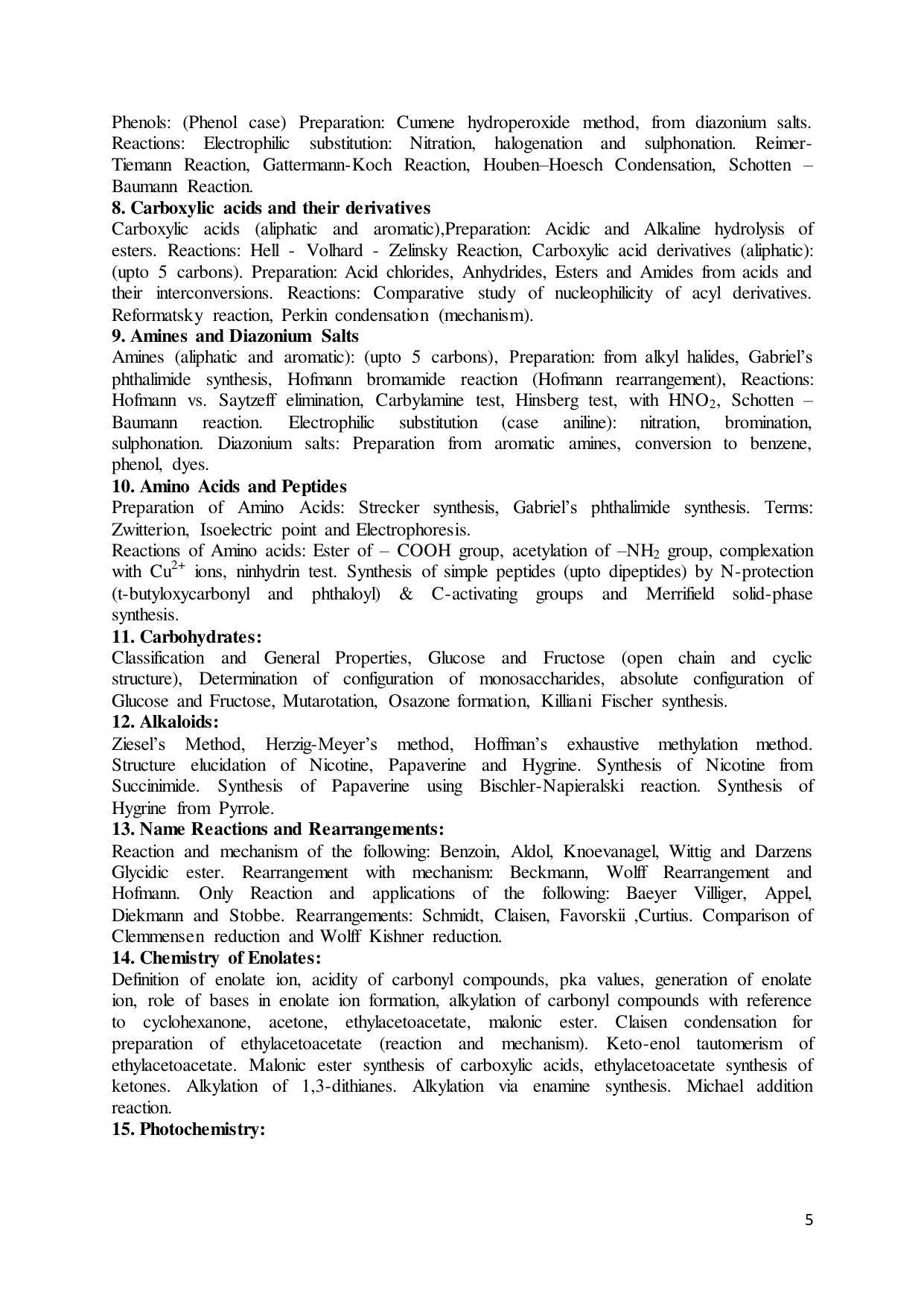 GU ART CDT Chemistry Syllabus - Page 5