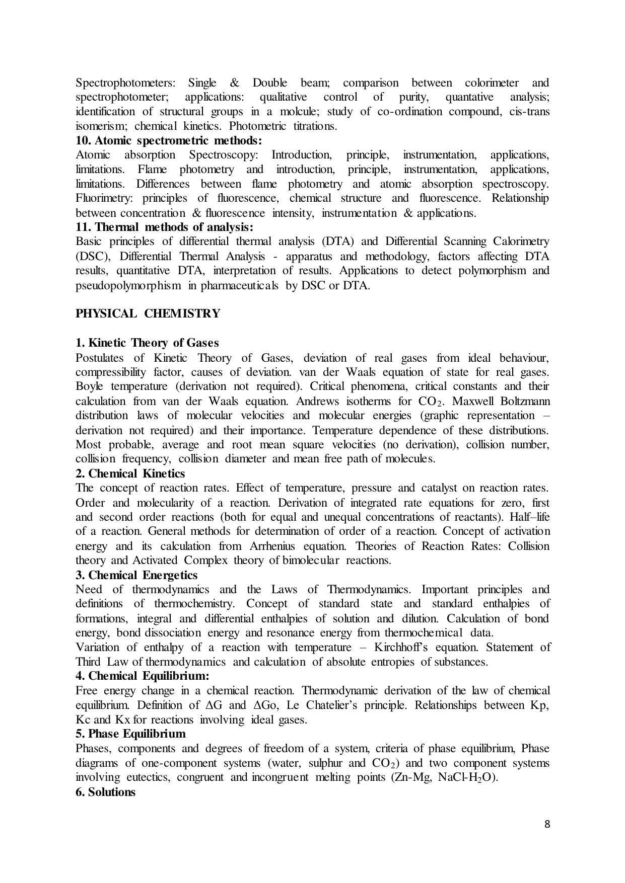 GU ART CDT Chemistry Syllabus - Page 8