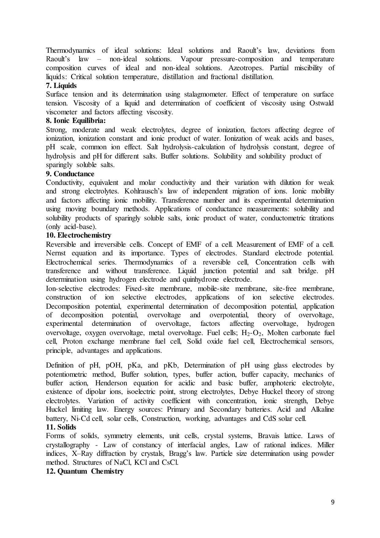 GU ART CDT Chemistry Syllabus - Page 9