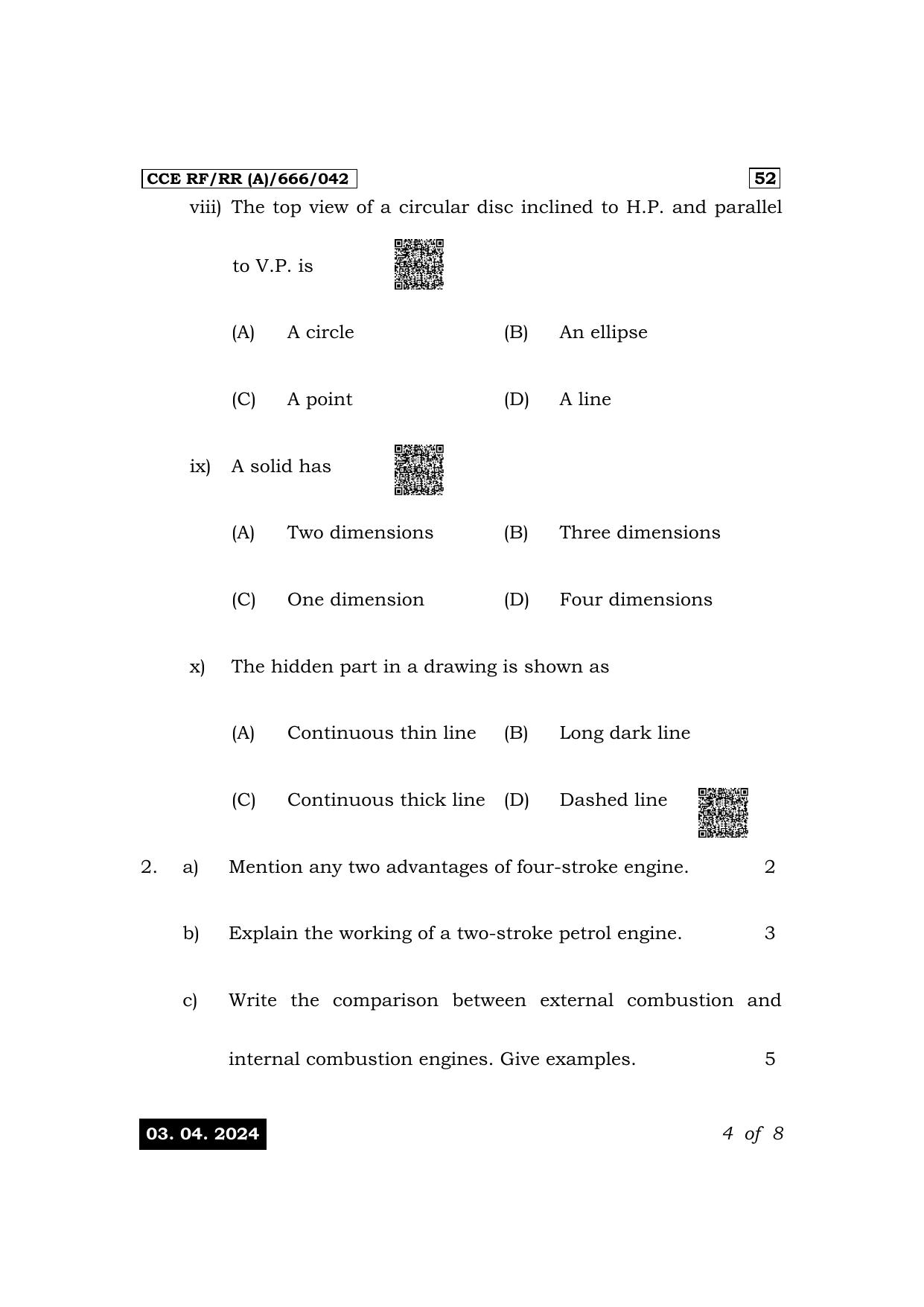 Karnataka SSLC Elements Of Electrical Engineering-IV-52 E Exam 1 Question Paper 2024 (A Version) - Page 4