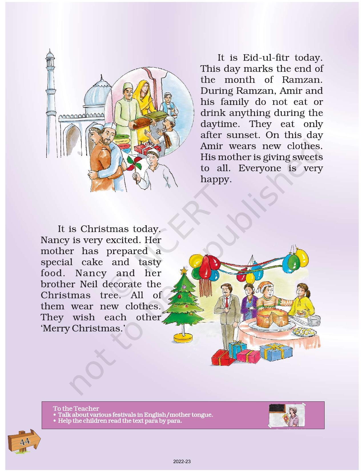 NCERT Book for Class 2 English (Raindrops):Chapter 11-The Festivals of India - Page 2