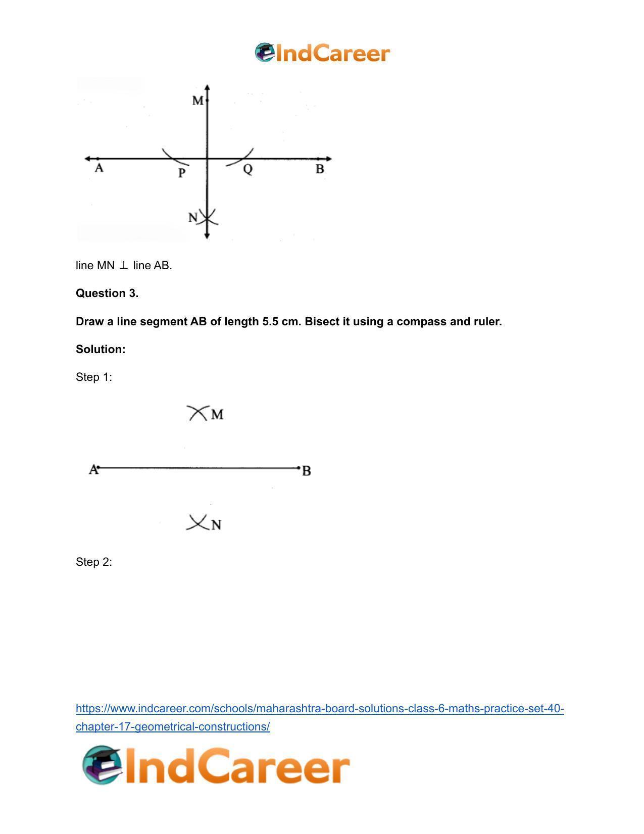 Maharashtra Board Solutions Class 6-Maths (Practice Set 40): Chapter 17- Geometrical Constructions - Page 4