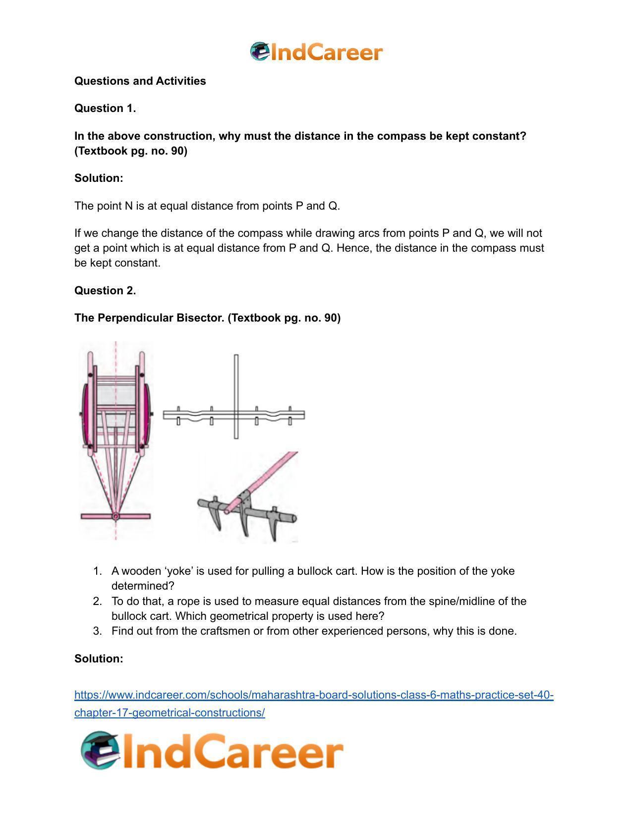 Maharashtra Board Solutions Class 6-Maths (Practice Set 40): Chapter 17- Geometrical Constructions - Page 6