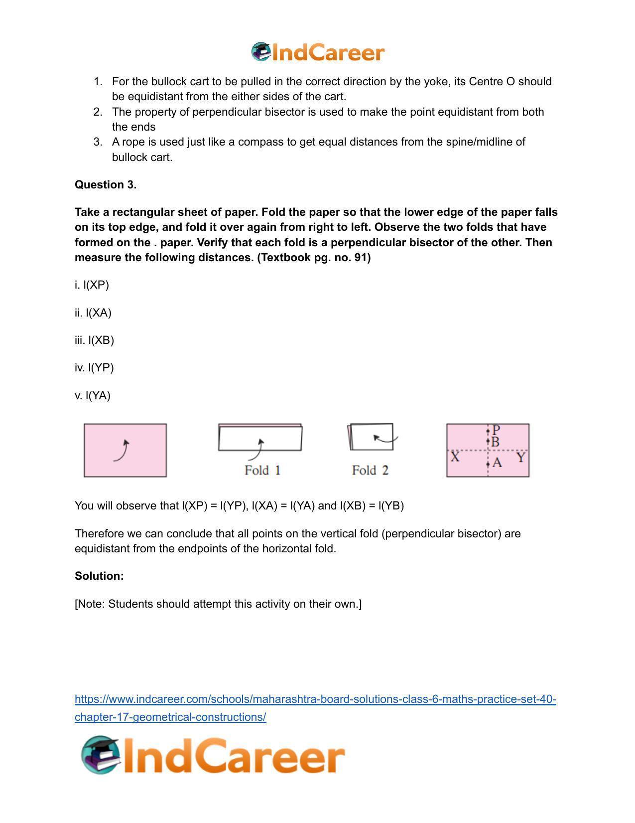 Maharashtra Board Solutions Class 6-Maths (Practice Set 40): Chapter 17- Geometrical Constructions - Page 7