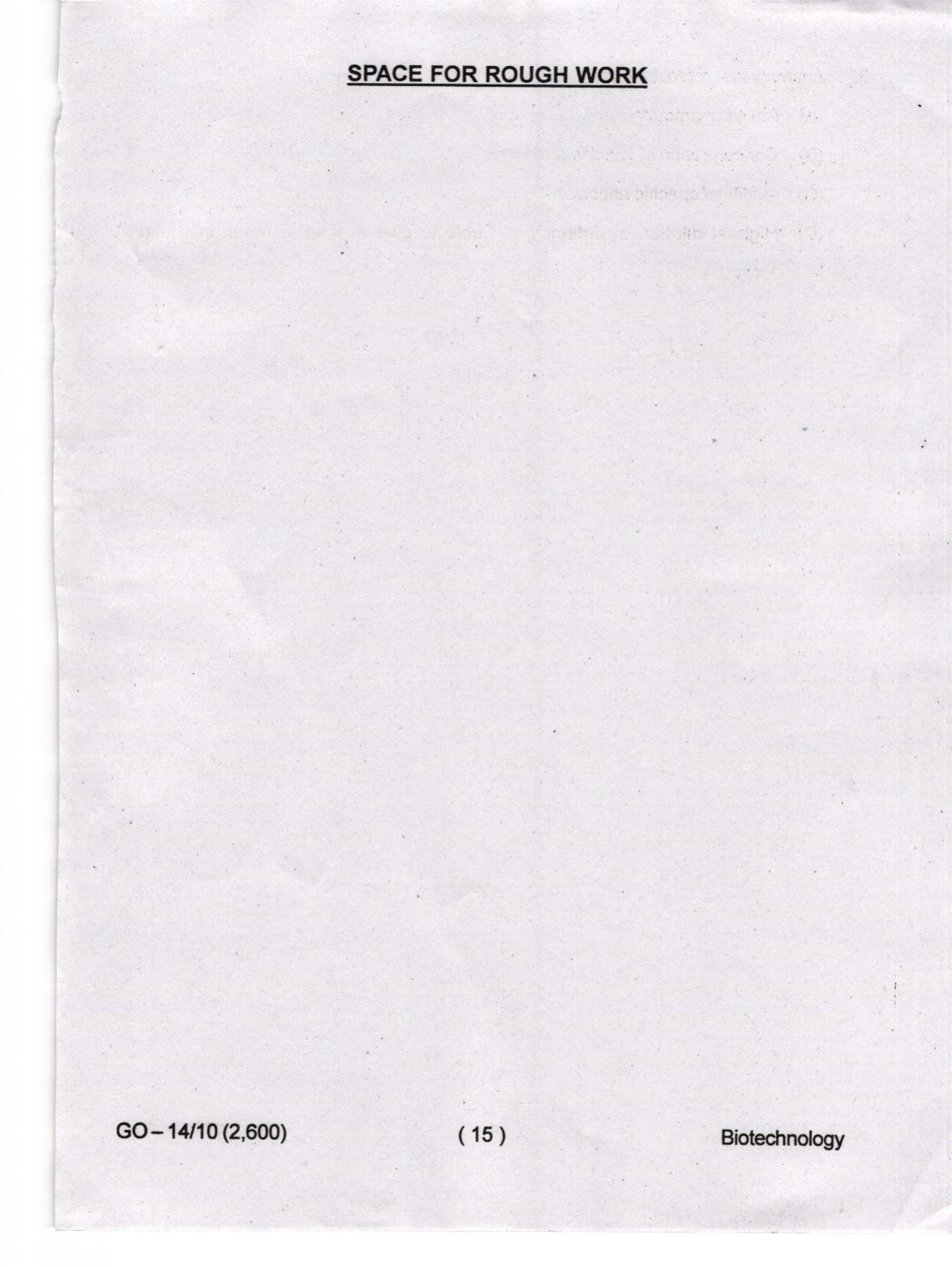 Odisha CPET 2024 BIOTECHNOLOGY Question Paper - Page 15