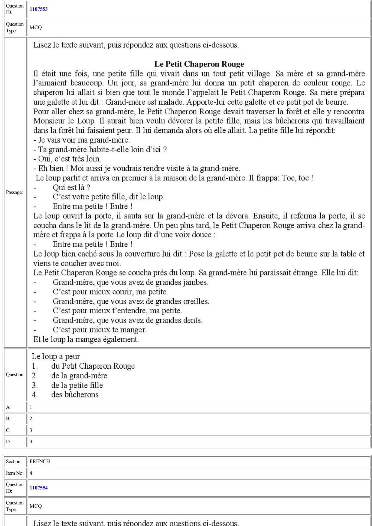 CUET 2022 Question Paper of French - Page 3