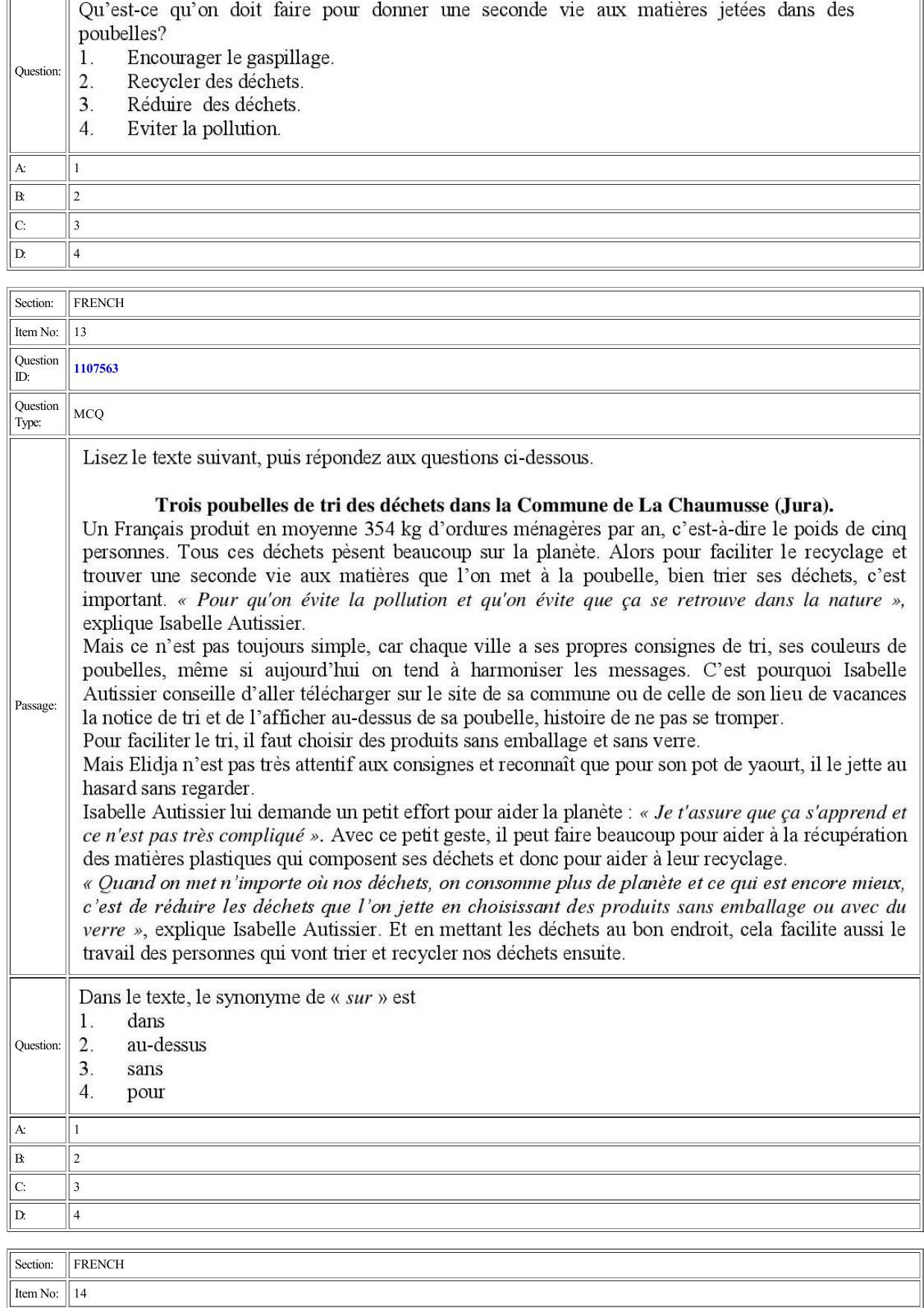 CUET 2022 Question Paper of French - Page 11