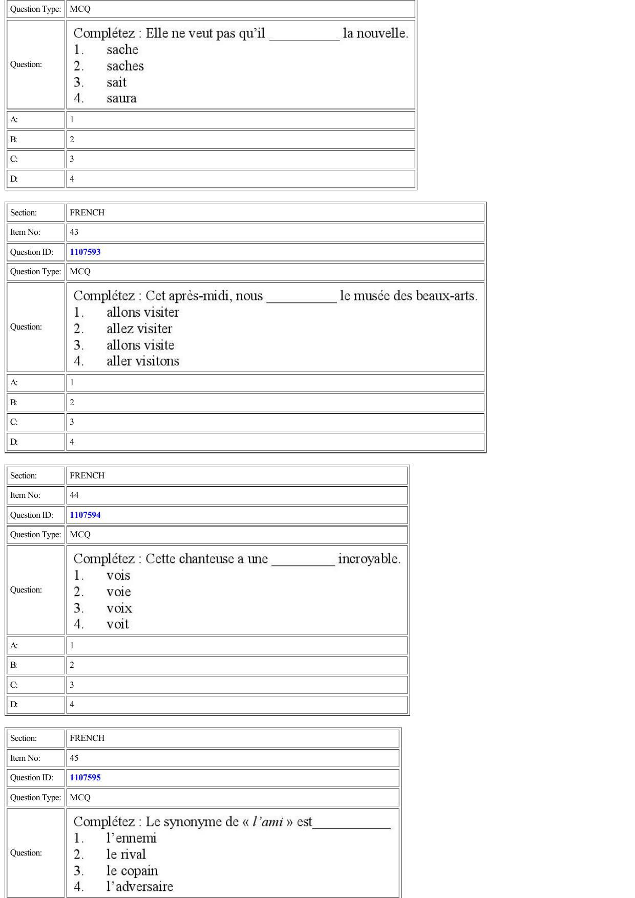 CUET 2022 Question Paper of French - Page 25
